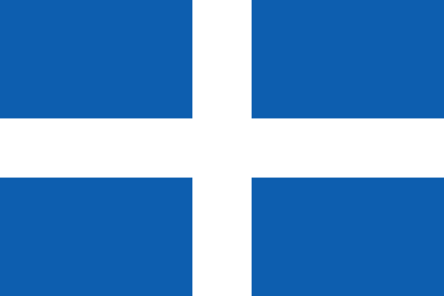 Gresk flagg til lands 1822-1969 og 1975-78