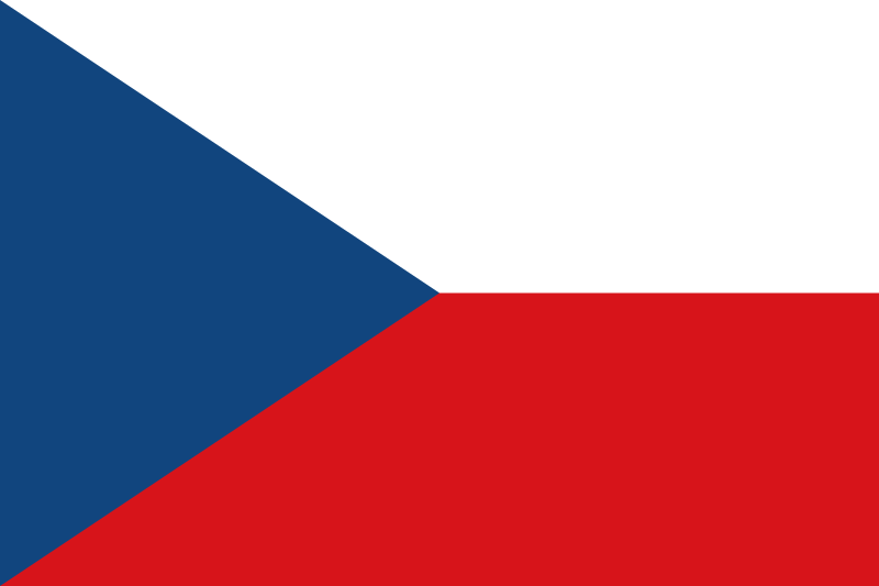 Tsjekkias flagg siden 1. januar 1993, fra 30. mars 1920 Tsjekkoslovakias flagg.