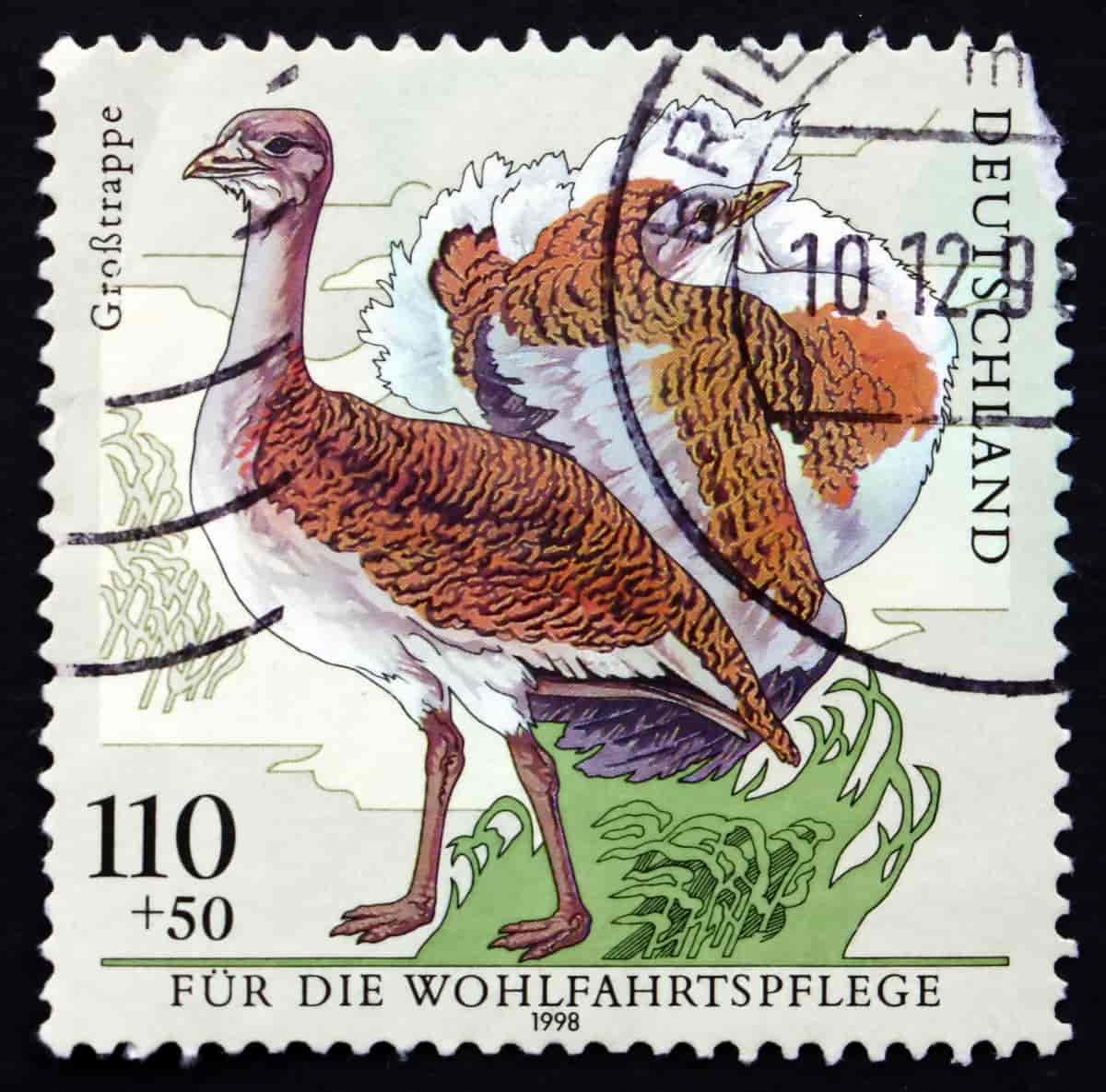 Tysk frimerke fra 1998 med stortrappe
