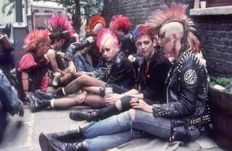 Punkere i London på 1980-tallet. 