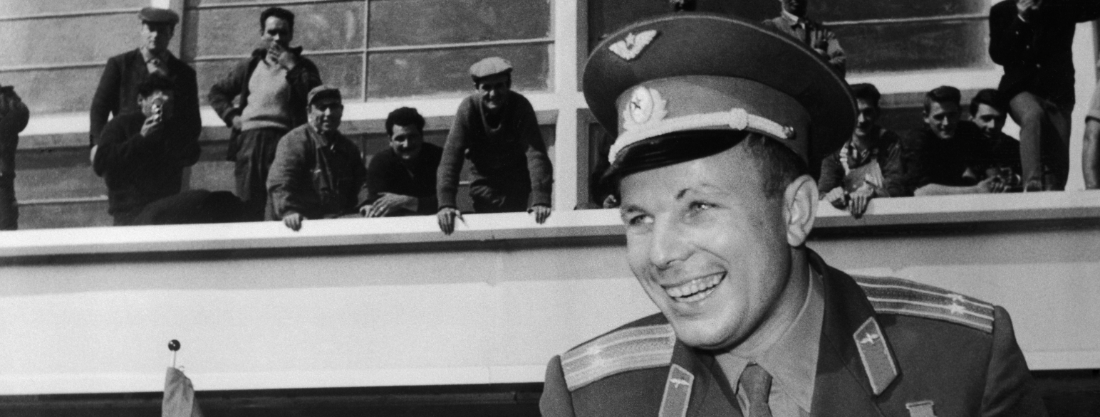 Jurij Gagarin, første mennesket i verdensrommet.