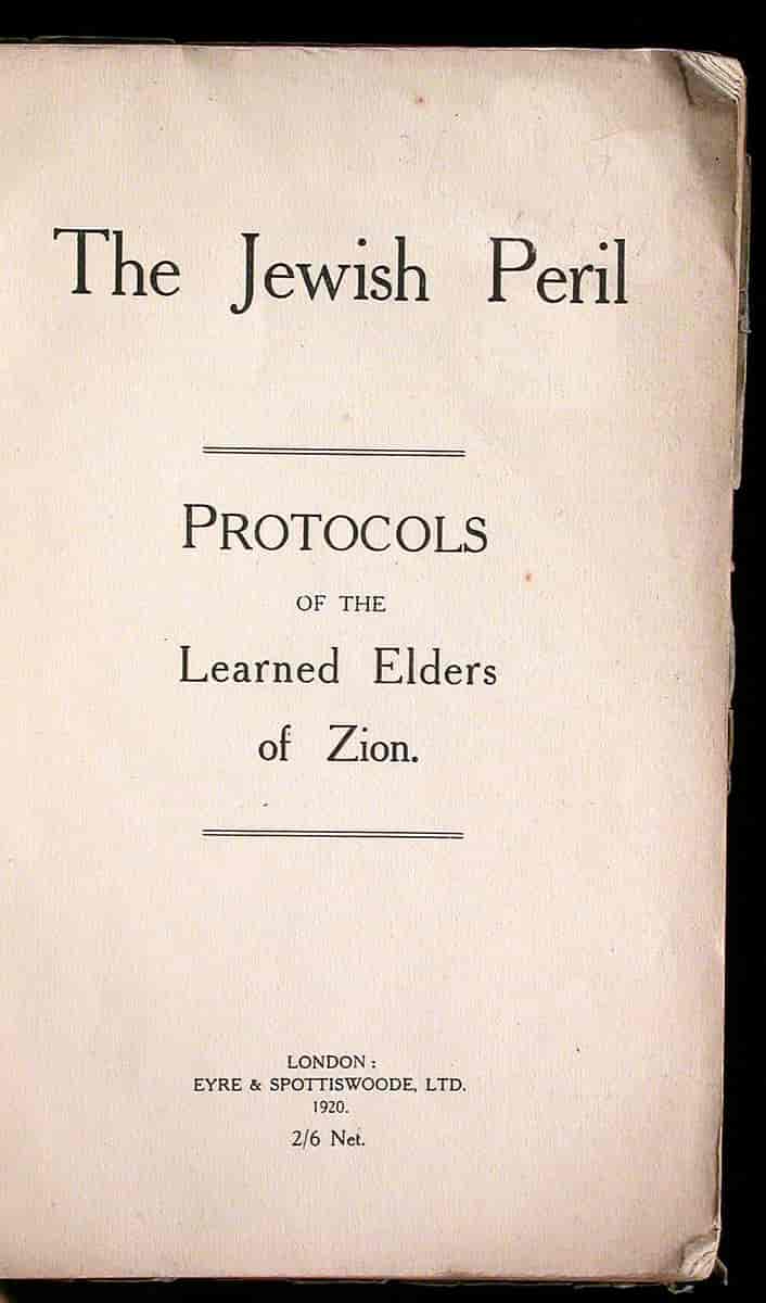 The Jewish Peril – Protocols of the Learned Elders of Zion