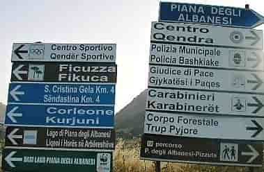 Bilingual signs