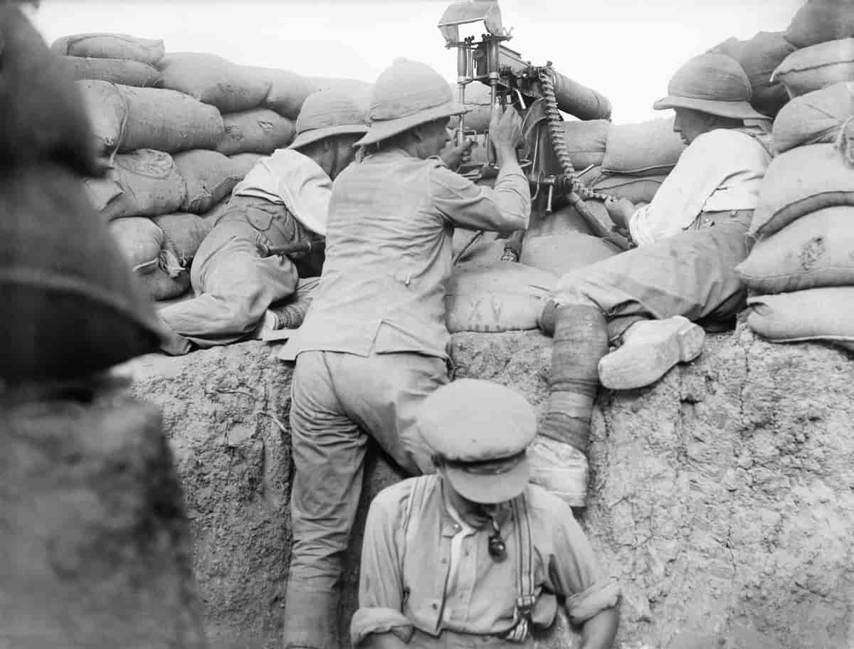 Britiske soldater i skyttergraven på Gallipoli