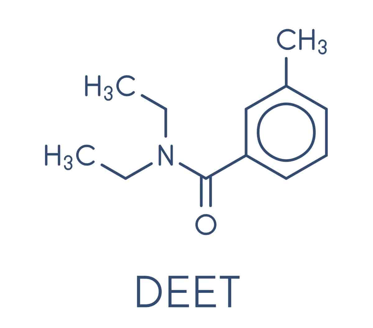 DEET - kjemisk strukturformel