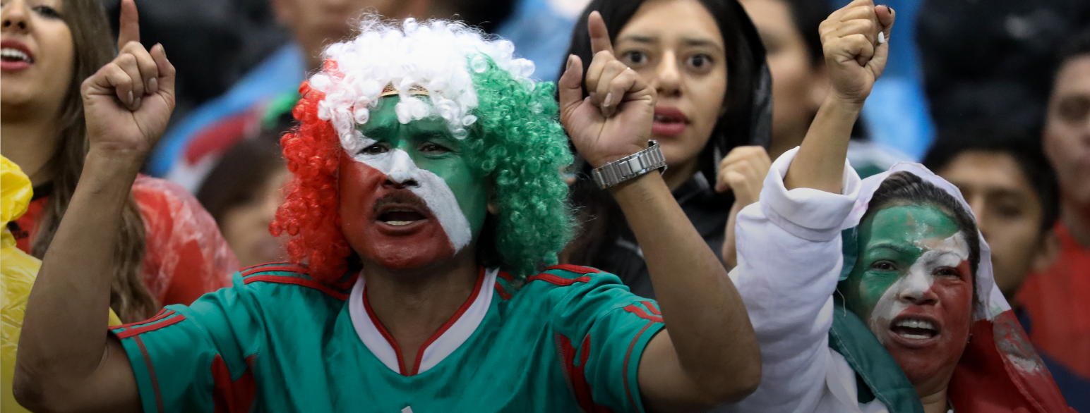 Meksikanske fans under en landskamp mot Panama i 2017