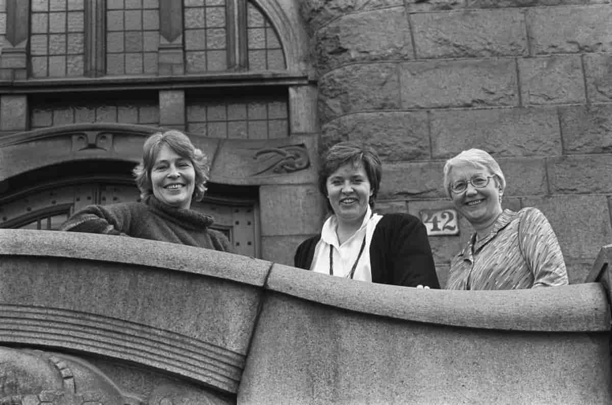 Tre kvinnelige ekspedisjonssjefer i 1985.