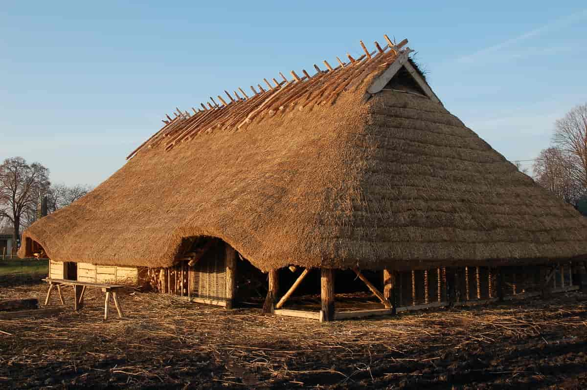 Rekonstruert hus fra Wielbarkkulturen