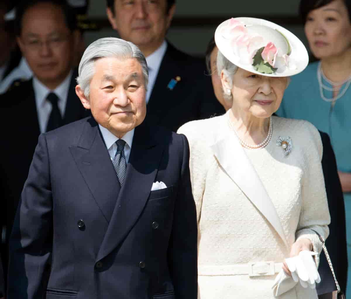 Keiser Akihito og keiserinne Michiko i 2014