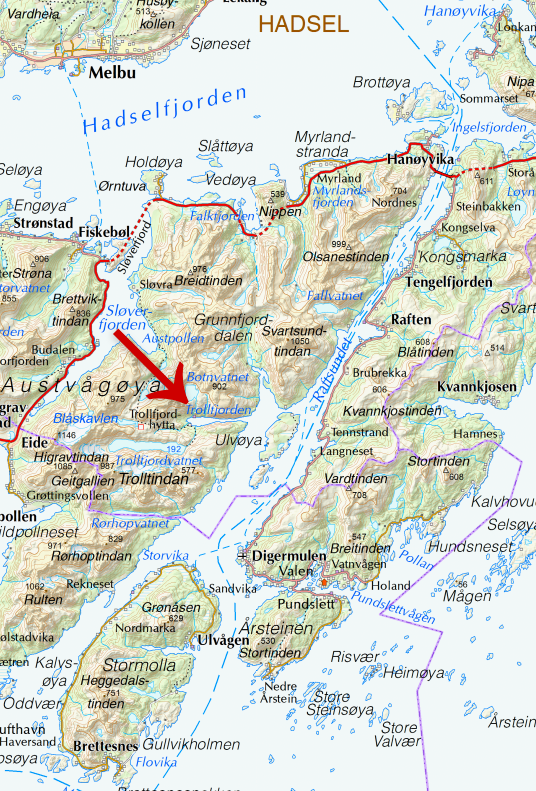 Trollfjorden og Raftsundet