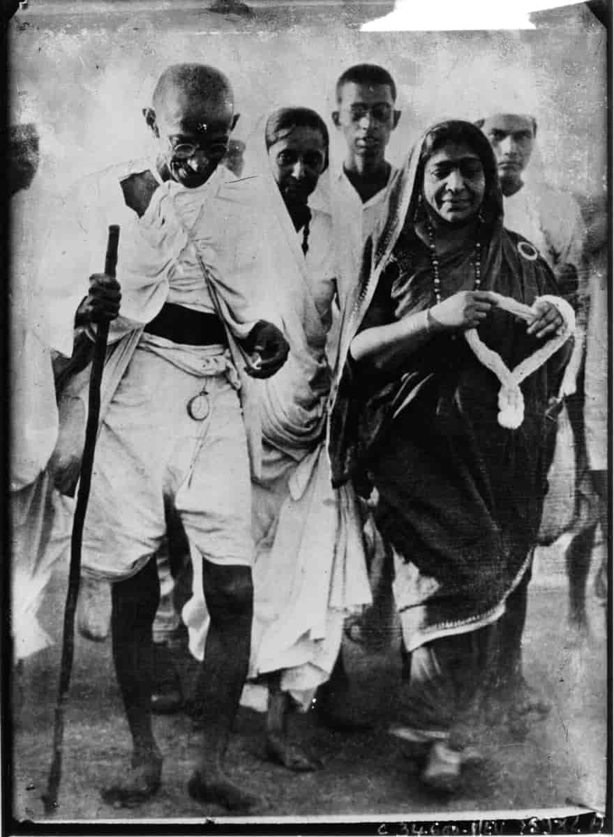Sarojini Naidu og Mahatma Gandhi