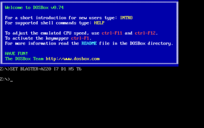 MS-DOS, skjermbilde av command prompt