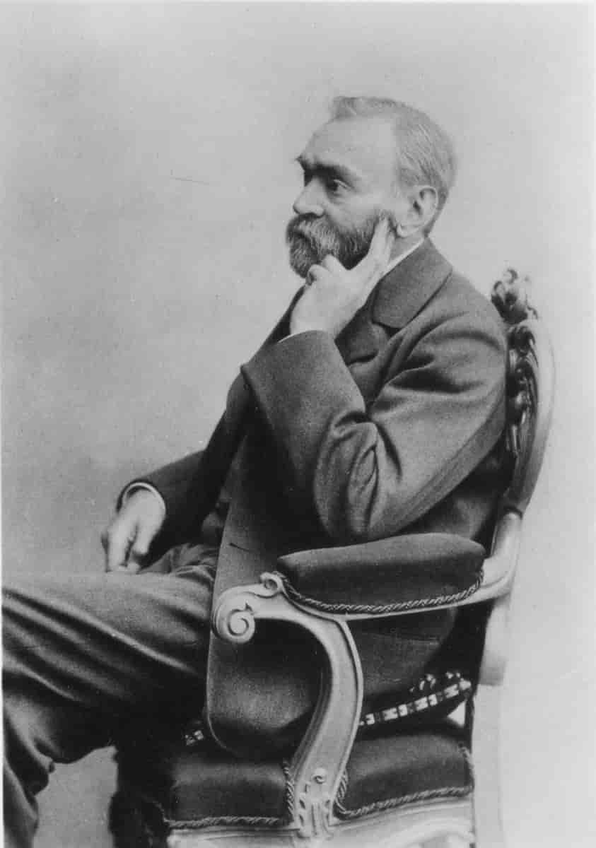 Porträtt av Alfred Nobel