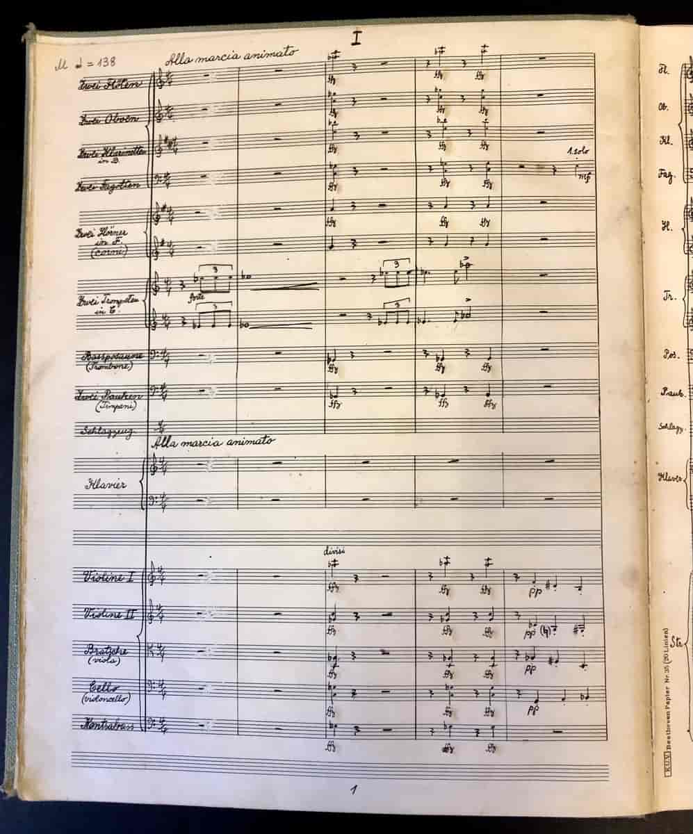 Anne-Marie Ørbeck: Concertino (1937), håndskrevet partitur 