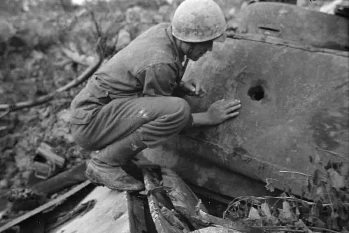 Virkning av Panzerfaust mot sovjetisk tanks