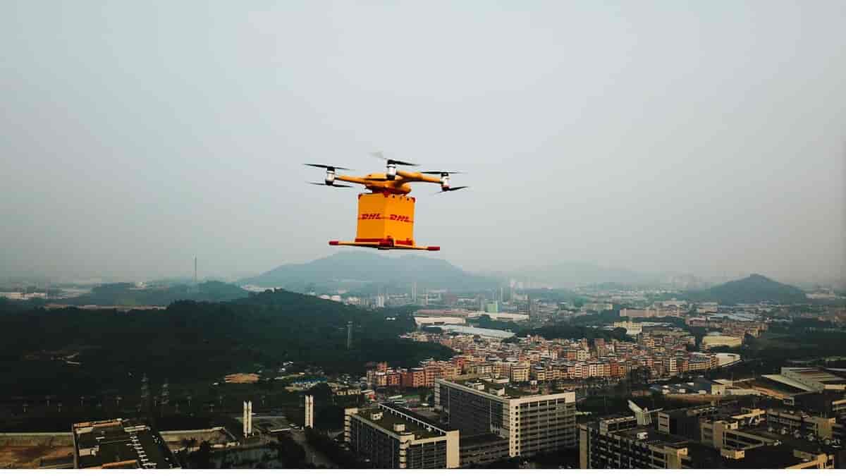 Dronefrakt med firmaet DHL
