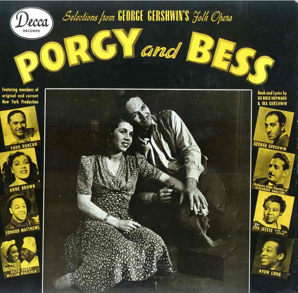 Decca, platecover for innspilling med originalbesetningen til «Porgy and Bess»