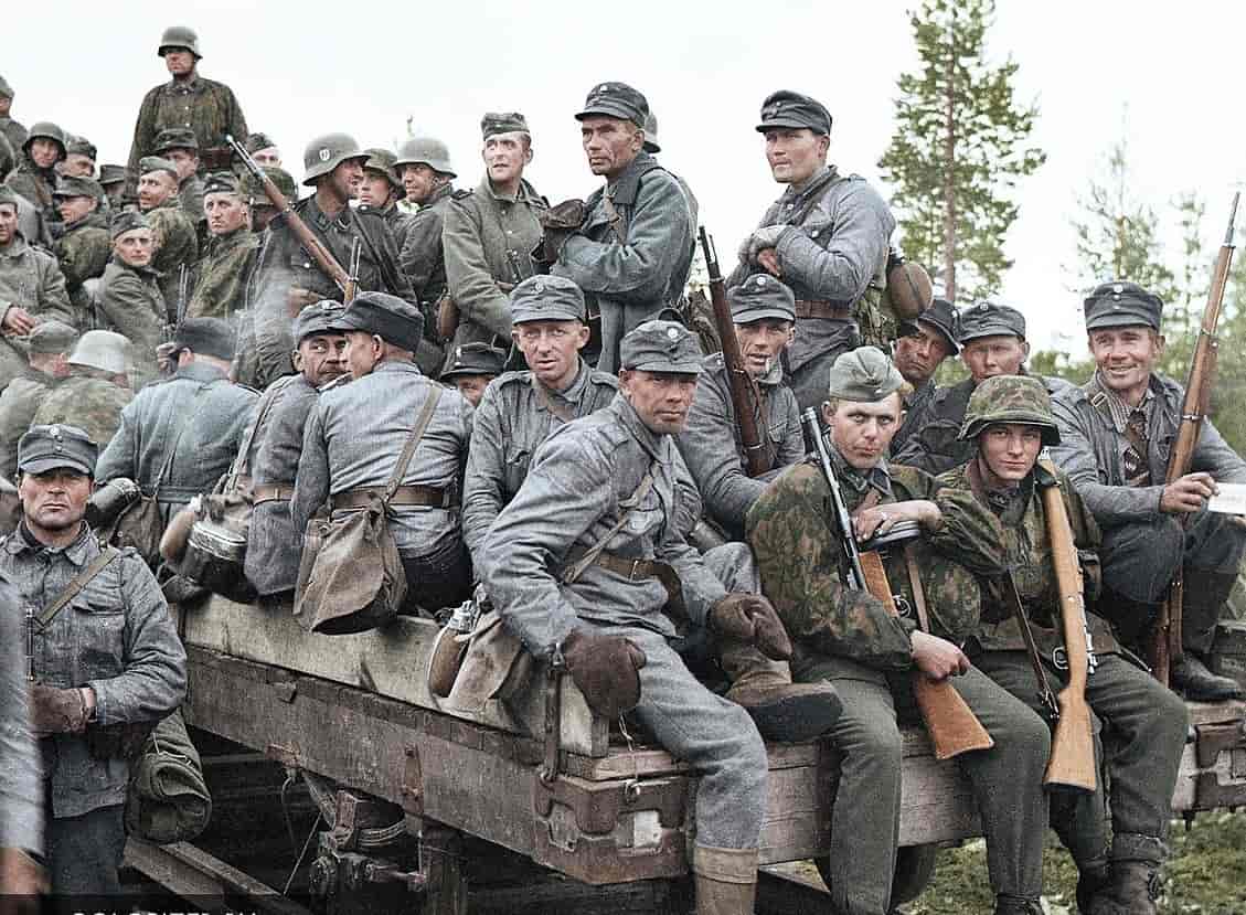 Finske soldater og tyske frivillige under fortsettelseskrigen