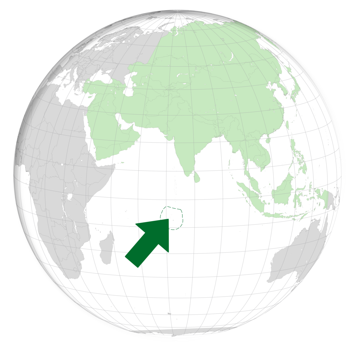 Britisk territorium i Indiahavet, plassering