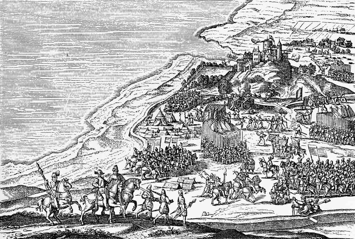 Frederik 2. erobrer Älvsborg