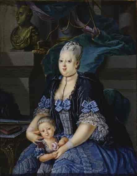 Caroline Mathilde med Frederik