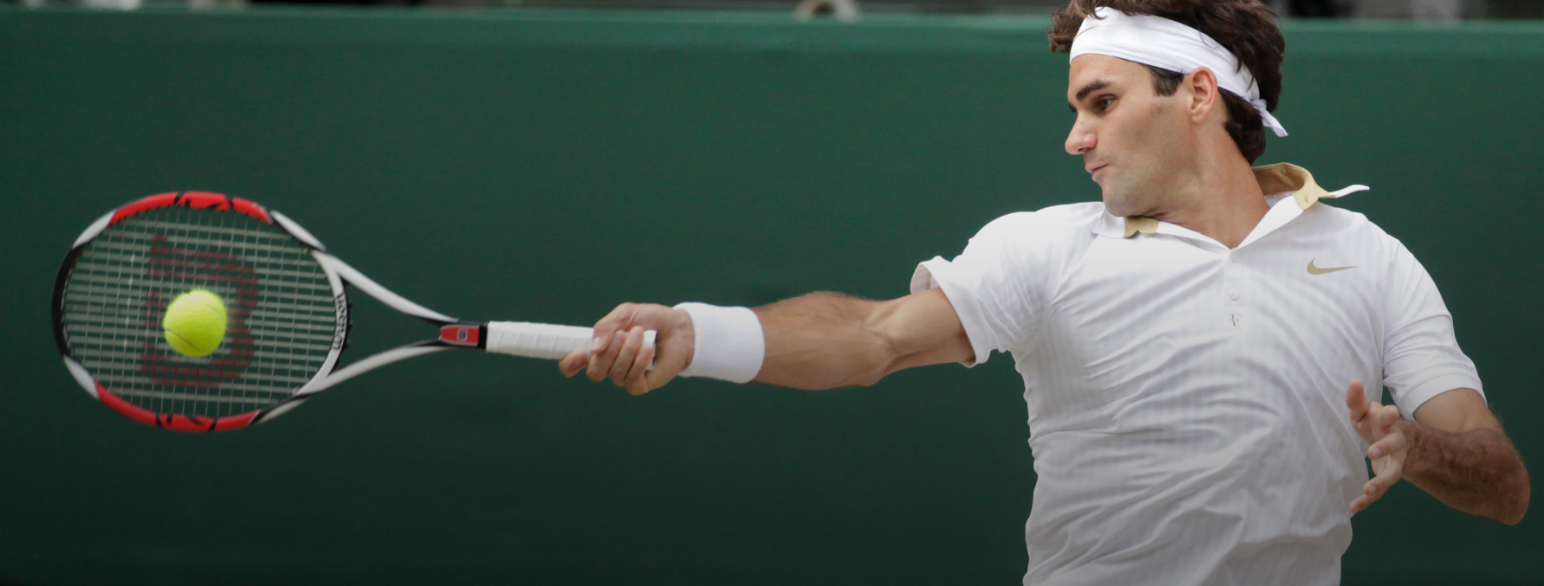 Roger Federer under finalen i Wimbledon-turneringen i 2009