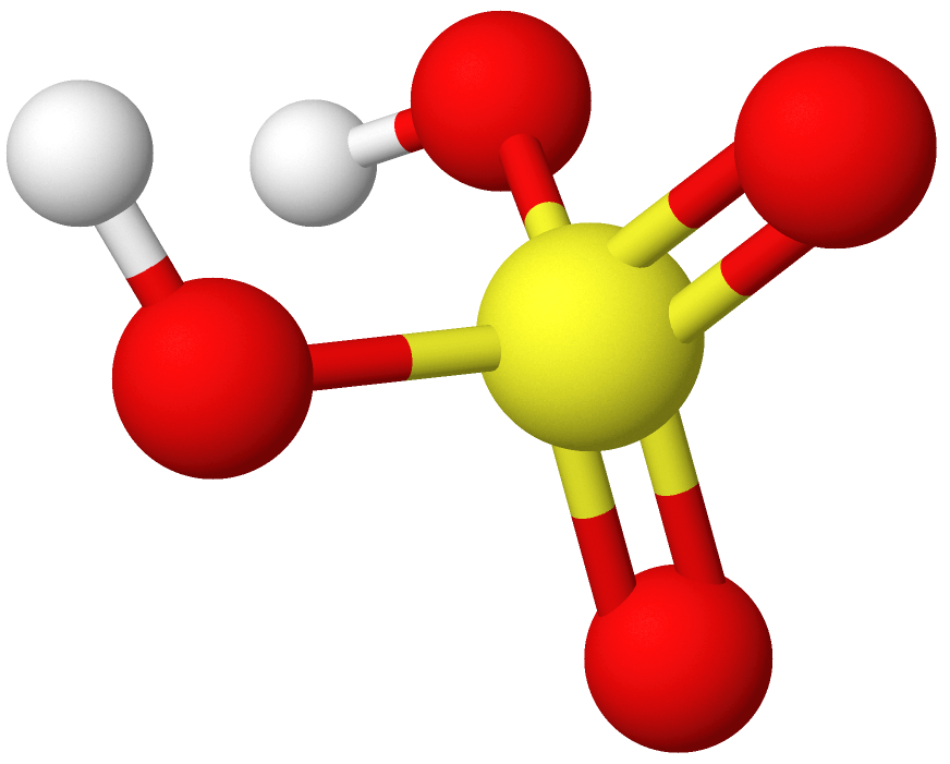 Molekylmodell svovelsyre
