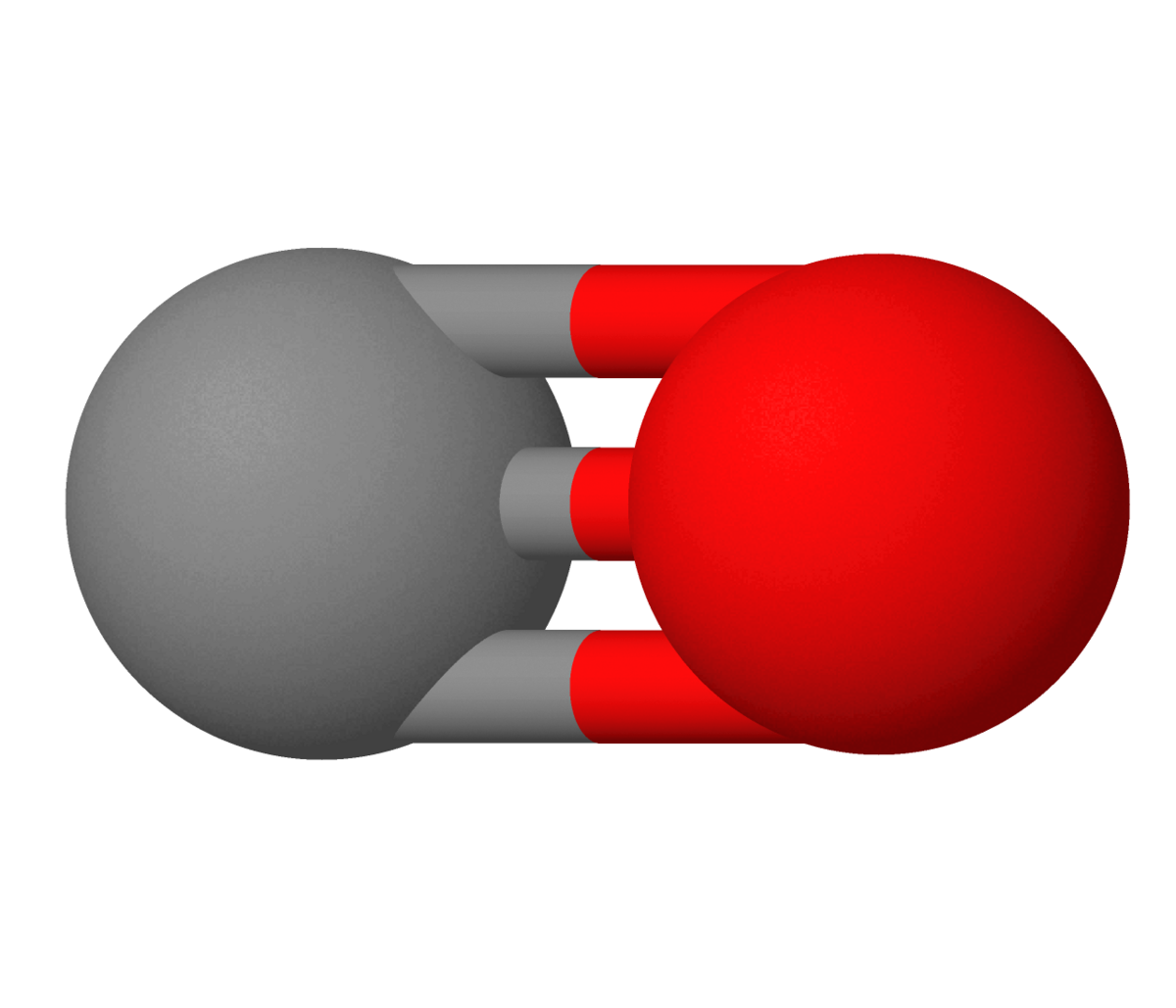 Molekylmodell karbonmonoksid