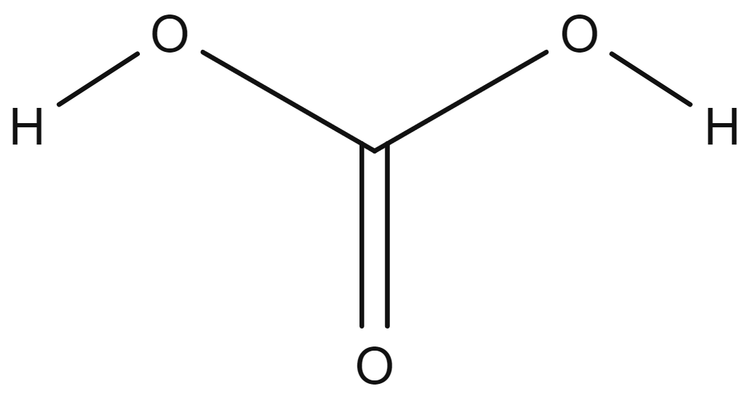 Strukturformel karbonsyre