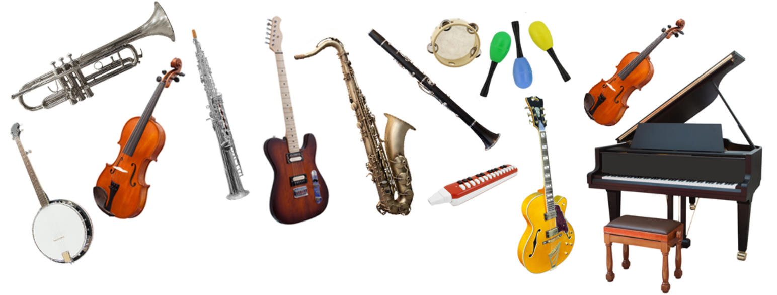 Mange forskjellige instrumenter