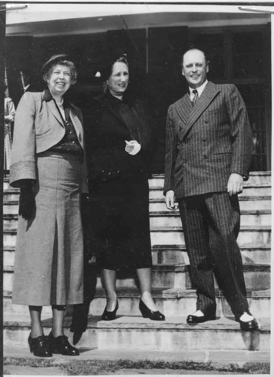 Eleanor Roosevelt med Märtha og Olav