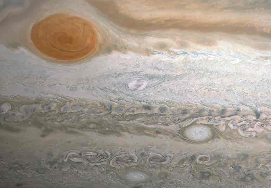 Foto av Jupiters røde flekk