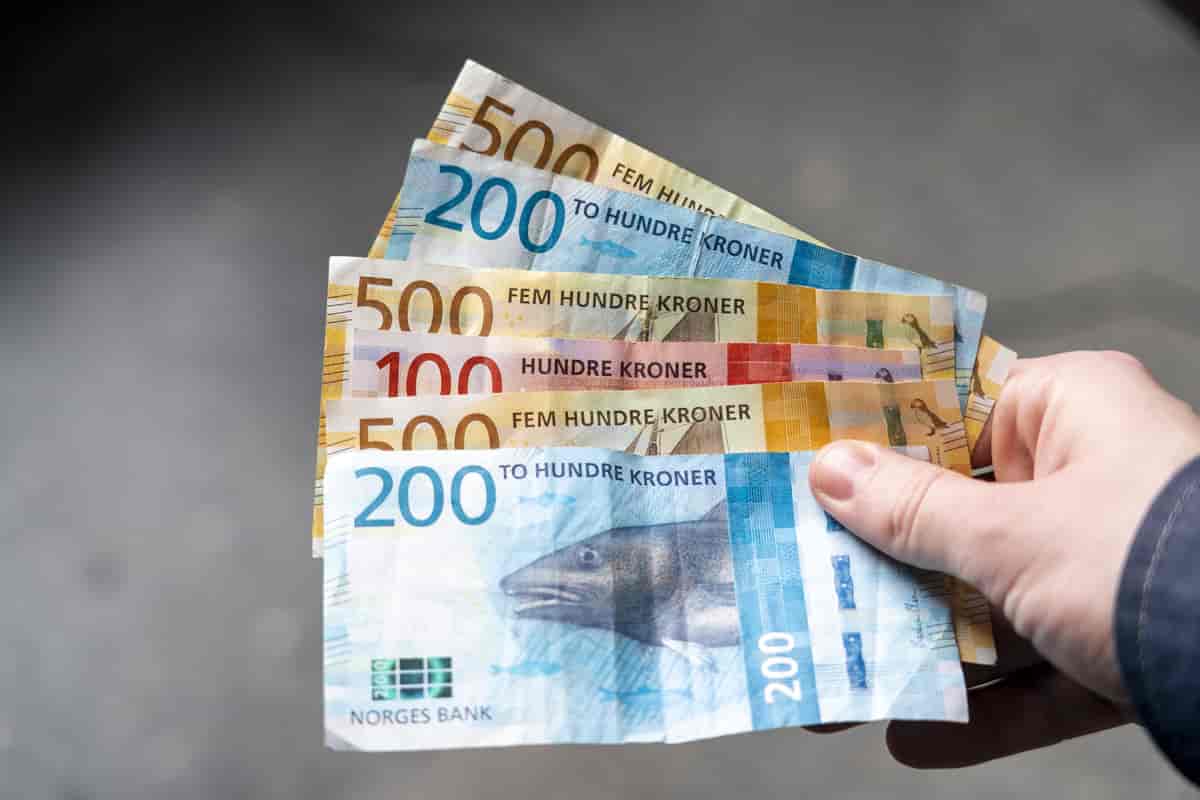 Foto av norske sedler