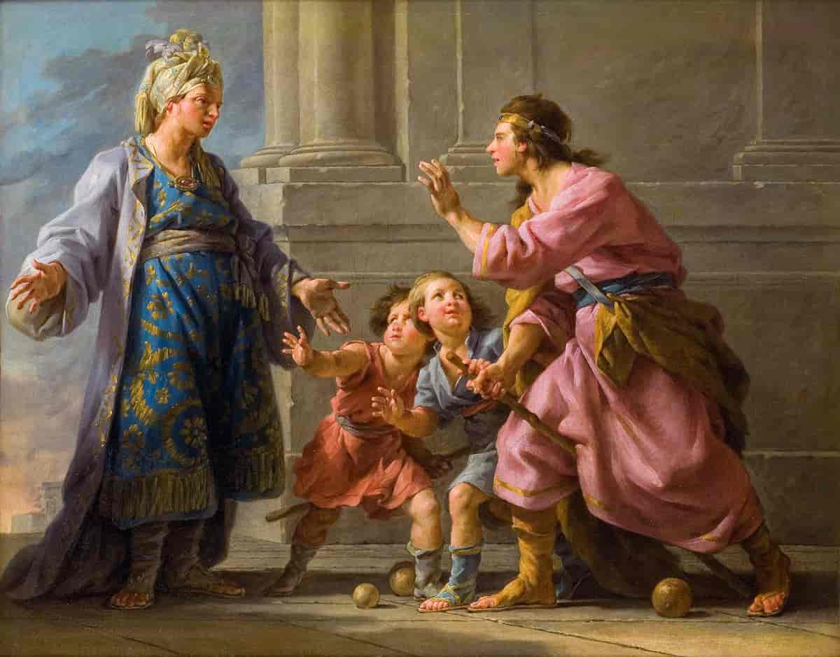 Agesilaos leker med sine barn