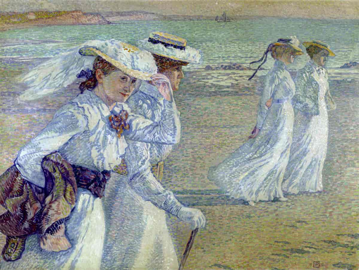Unge kvinner på stranda (1901)