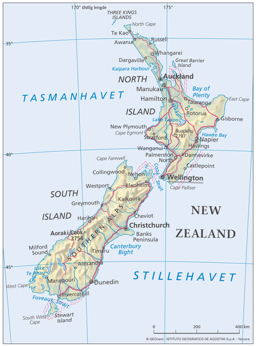 New Zealand (Hovedkart)