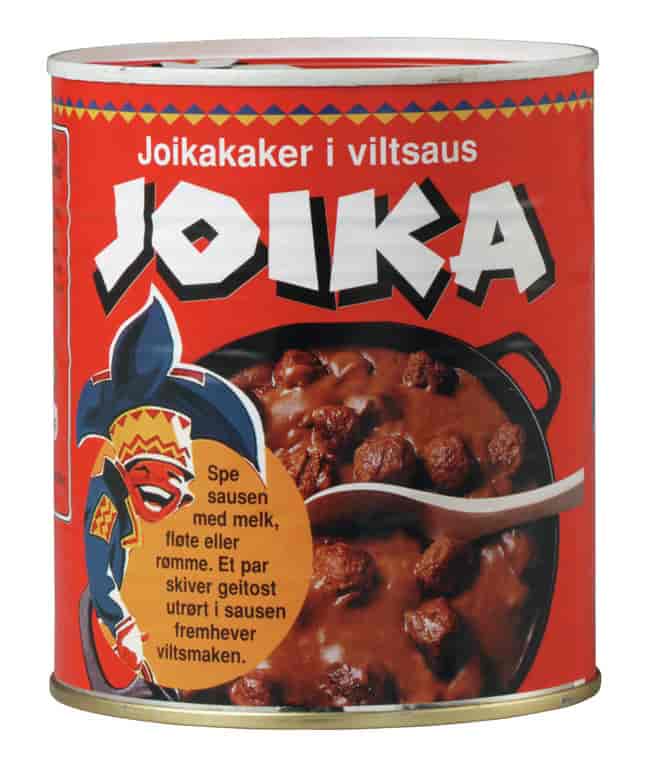En boks Joika-kaker med samegutten som emballasjedekor
