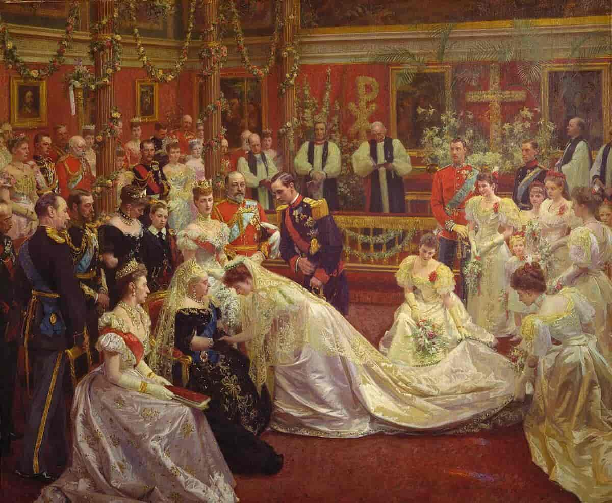 Prins Carl og prinsesse Mauds bryllup på Buckingham Palace
