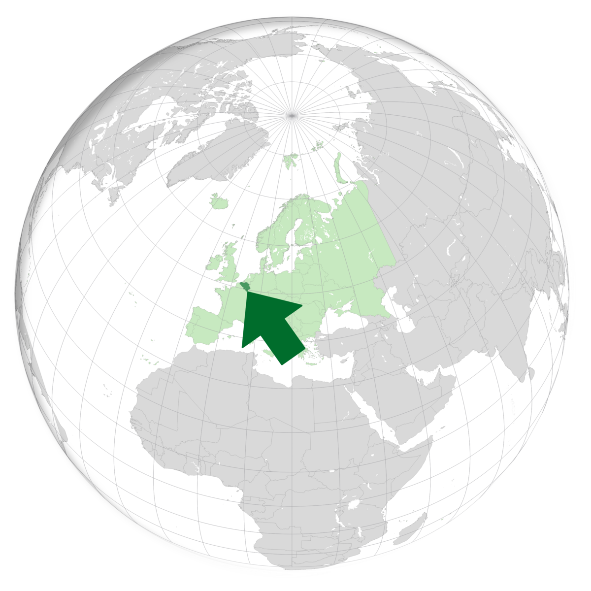 plassering av Belgia på jordkloden. Kart