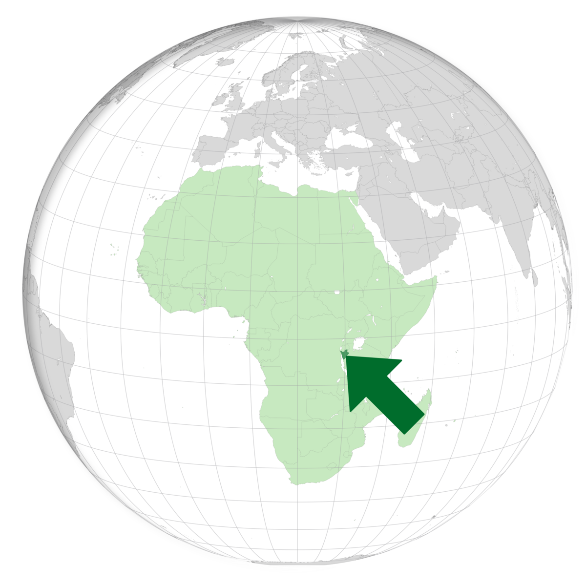 plassering av Burundi på jordkloden. Kart