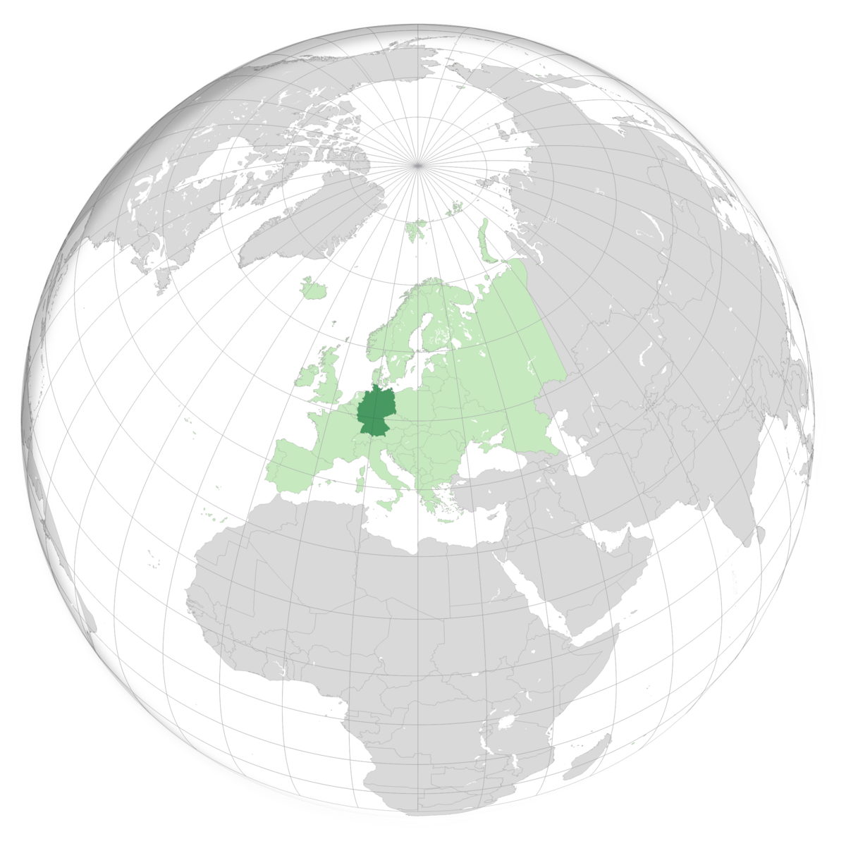 plassering av Tyskland på jordkloden. Kart