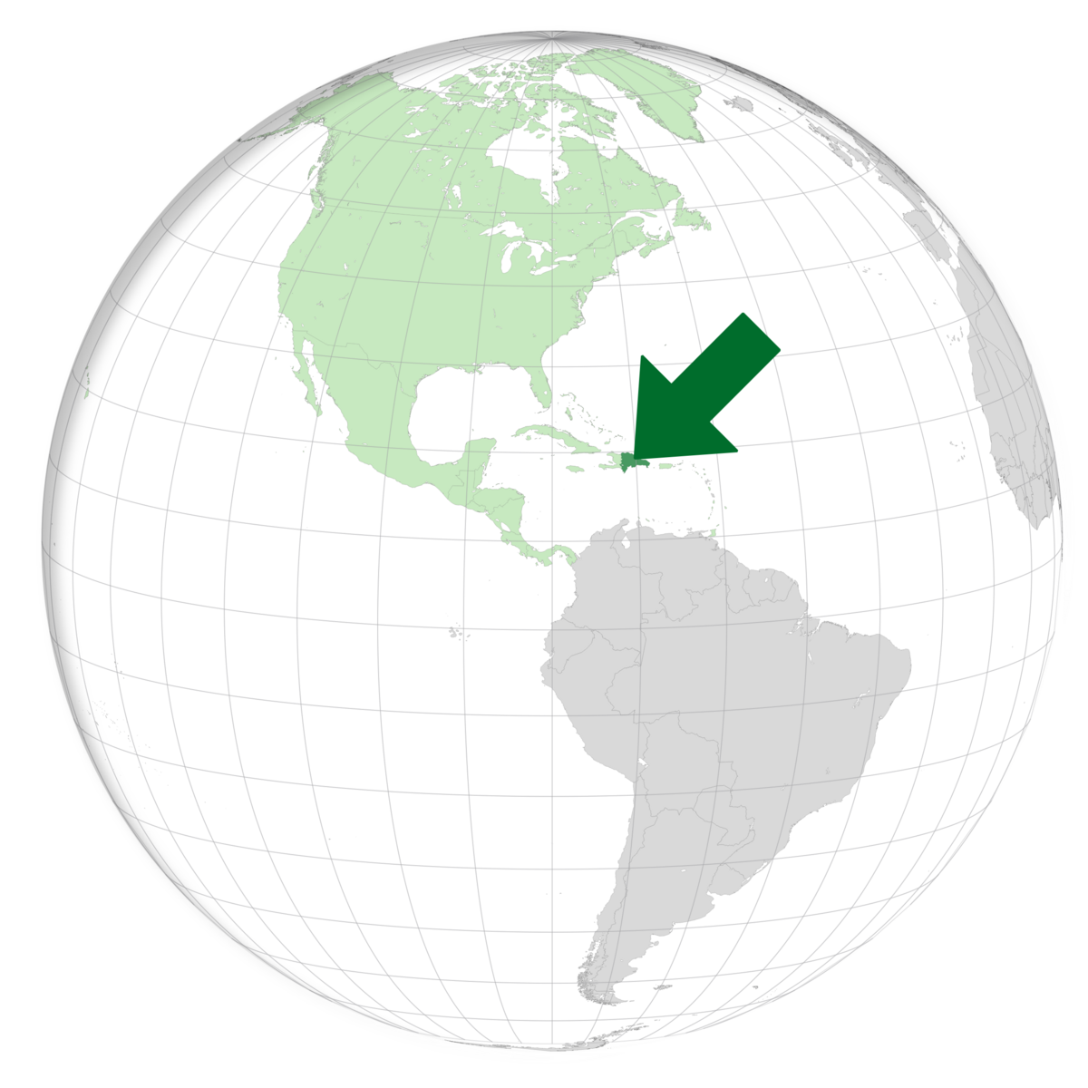plassering av Den dominikanske republikk på jordkloden. Kart
