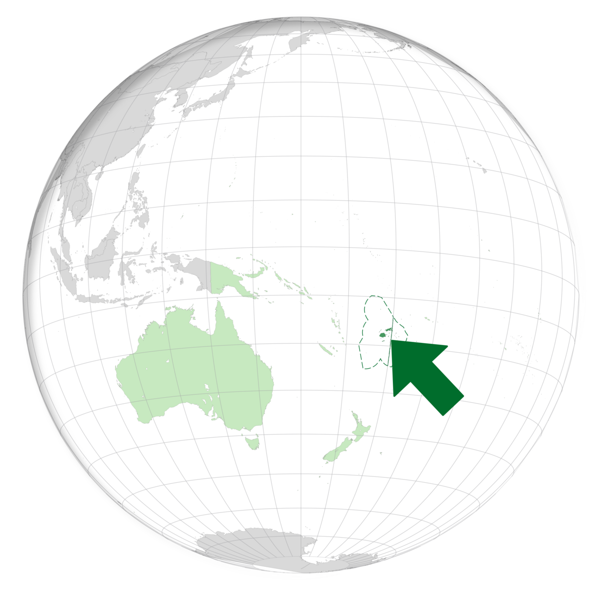 plassering av Fiji på jordkloden. Kart