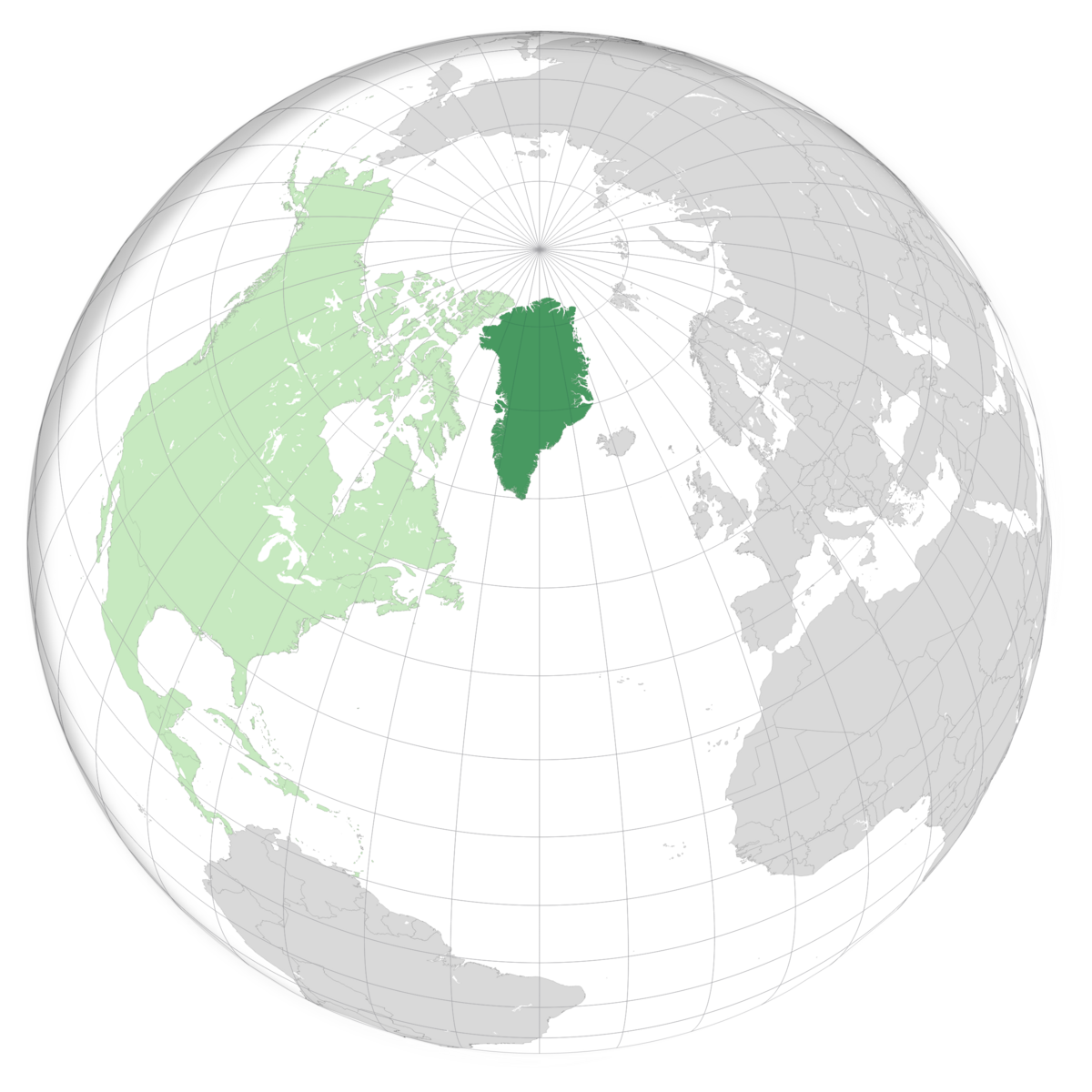 plassering av Grønland på jordkloden. Kart