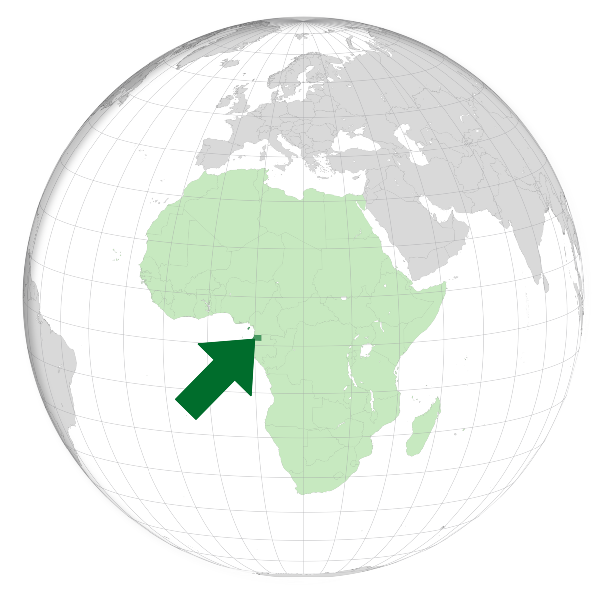 plassering av Ekvatorial-Guinea på jordkloden. Kart
