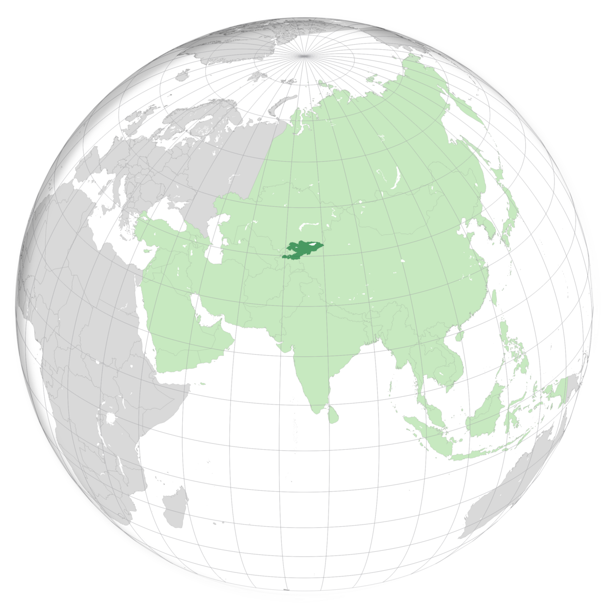plassering av Kirgisistan på jordkloden. Kart