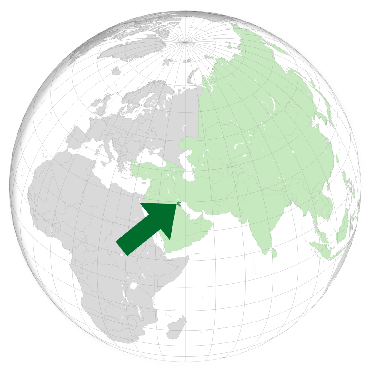 plassering av Kuwait på jordkloden. Kart