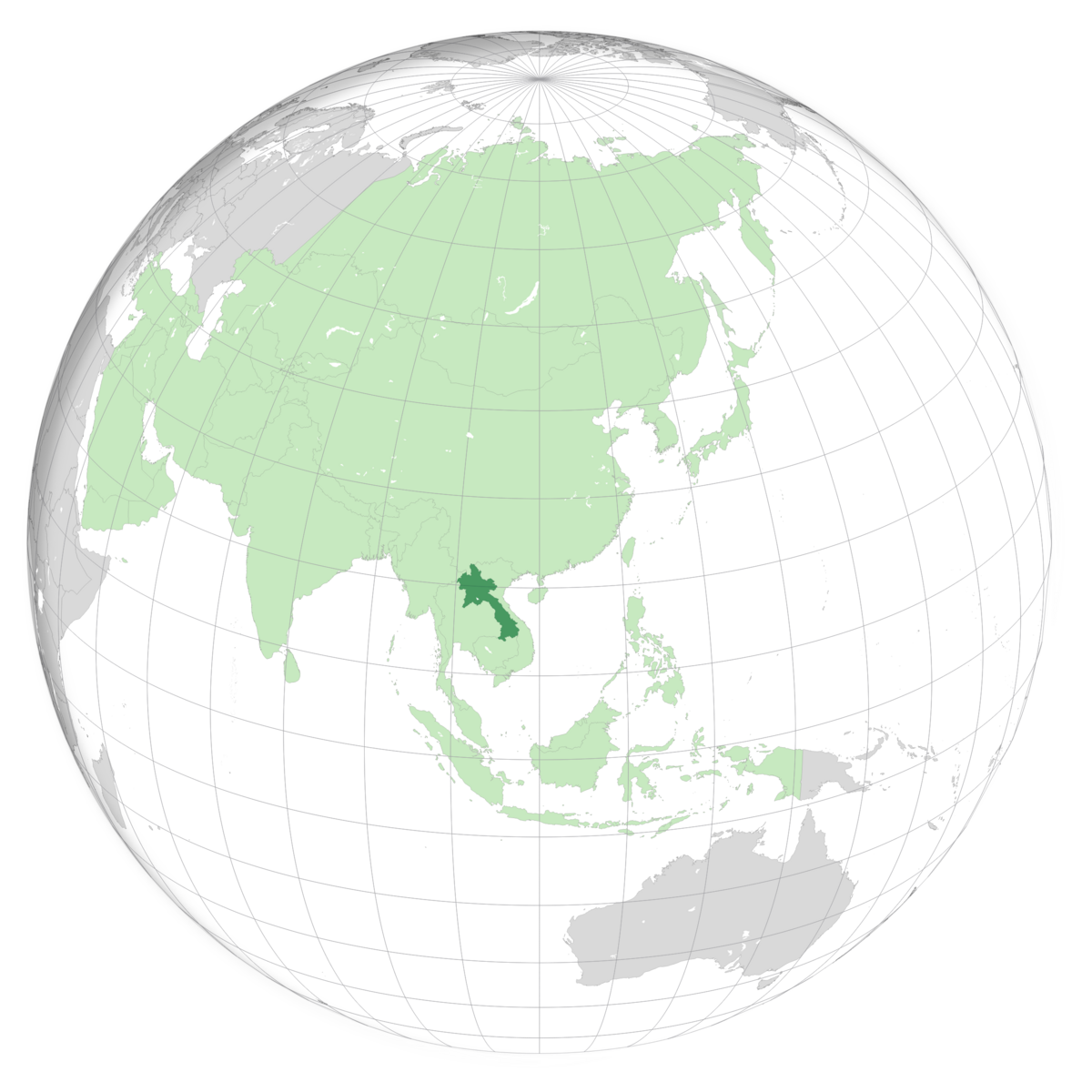 plassering av Laos på jordkloden. Kart