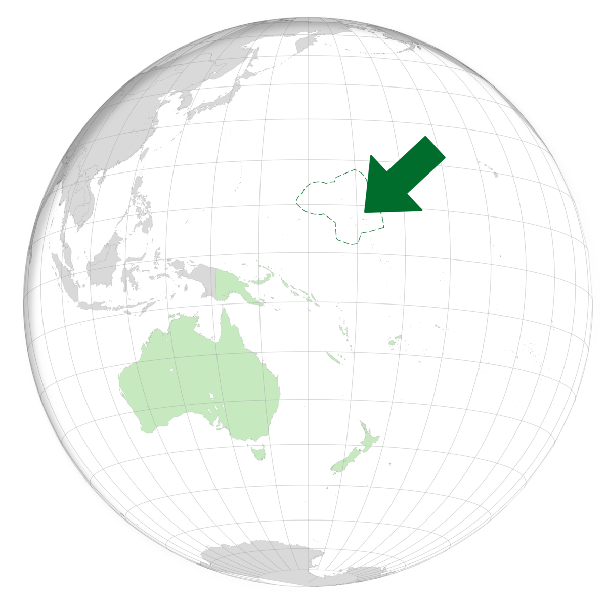 plassering av Marshalløyene på jordkloden. Kart