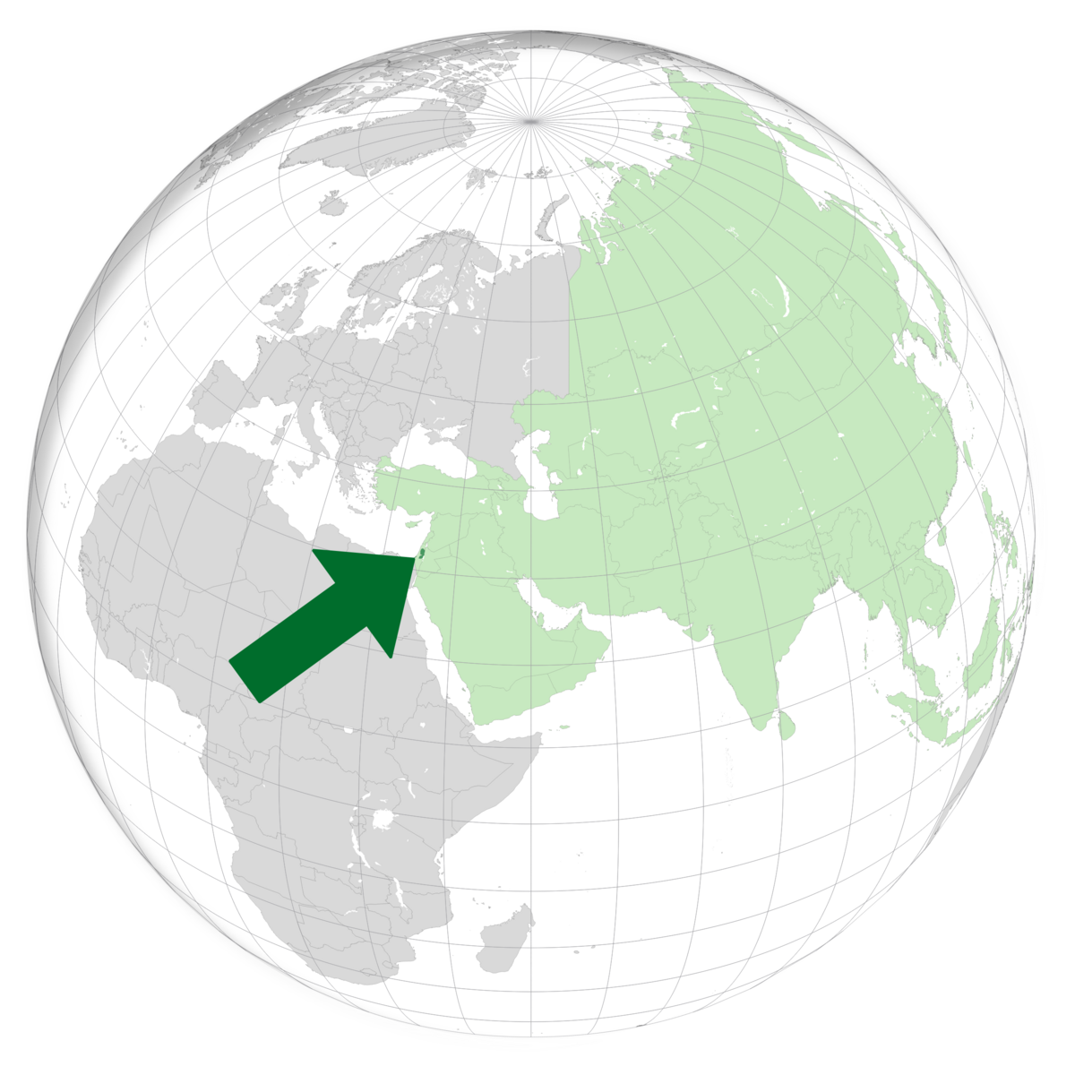 plassering av Palestina på jordkloden. Kart